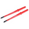 Bahco Insulated Screwdriver Blade, PZ2 Tip, 100 mm Blade Length, VDE 1000V Approved, Plastic Handle 8820SL-2P