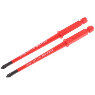 Bahco Interchangeable Screwdriver Blade PH1 Tip 100 mm Blade VDE 1000V Approved 100mm Overall 8610SL-2P