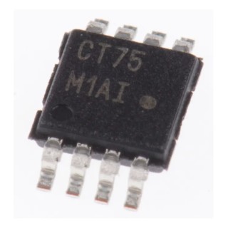 onsemi Digital Output Temperature Sensor, Surface Mount, Serial-I2C, SMBus Interface, ±1°C Accuracy, 8-Pin, 3V to NCT75DMR2G