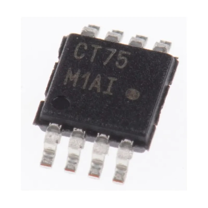 onsemi Digital Output Temperature Sensor, Surface Mount, Serial-I2C, SMBus Interface, ±1°C Accuracy, 8-Pin, 3V to NCT75DMR2G