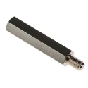RS PRO Brass Hexagonal Threaded M5 Standoff 35 mm Body, 8 mm Stud, Nickel Plated 806-6645