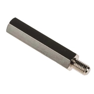 RS PRO Brass Hexagonal Threaded M5 Standoff 35 mm Body, 8 mm Stud, Nickel Plated 806-6645