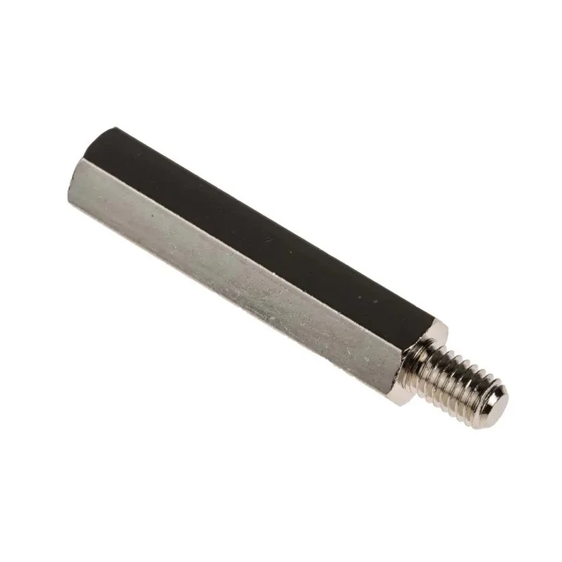 RS PRO Brass Hexagonal Threaded M5 Standoff 35 mm Body, 8 mm Stud, Nickel Plated 806-6645