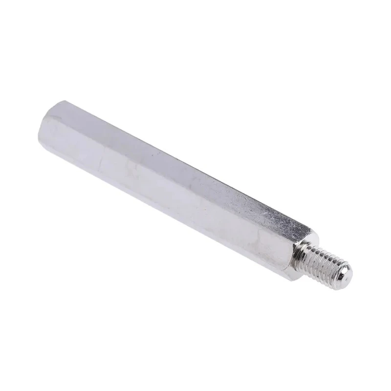 RS PRO M5 Hexagonal Nickel Plated Brass Standoff 50 mm Body, 8 mm Stud, Male/Female Thread 806-6651