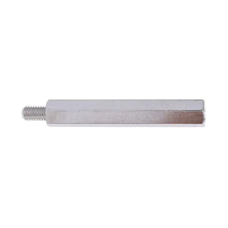 RS PRO M5 Hexagonal Nickel Plated Brass Standoff 50 mm Body, 8 mm Stud, Male/Female Thread 806-6651