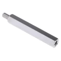 RS PRO M5 Hexagonal Nickel Plated Brass Standoff 50 mm Body, 8 mm Stud, Male/Female Thread 806-6651