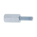RS PRO Steel Zinc Plated Hexagonal Threaded Standoff M3, 10 mm Body, 8 mm Stud 806-6588