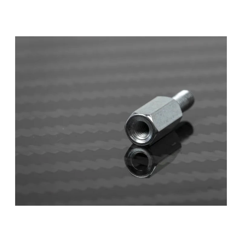 RS PRO Steel Zinc Plated Hexagonal Threaded Standoff M3, 10 mm Body, 8 mm Stud 806-6588