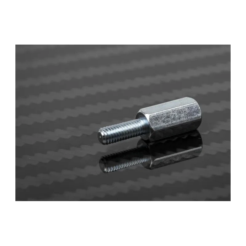 RS PRO Steel Zinc Plated Hexagonal Threaded Standoff M3, 10 mm Body, 8 mm Stud 806-6588
