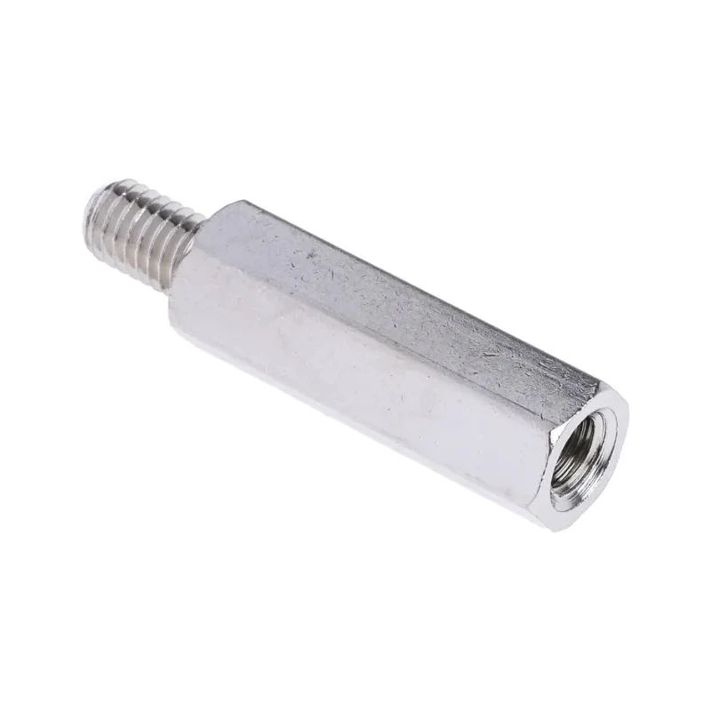 RS PRO Nickel Plated Brass Hexagonal M5 Threaded Standoff, 25 mm Body, 8 mm Stud, Male/Female 806-6648