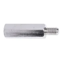 RS PRO Nickel Plated Brass Hexagonal M5 Threaded Standoff, 25 mm Body, 8 mm Stud, Male/Female 806-6648