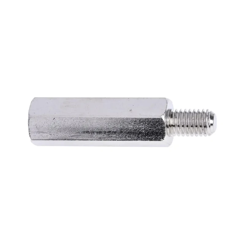 RS PRO Nickel Plated Brass Hexagonal M5 Threaded Standoff, 25 mm Body, 8 mm Stud, Male/Female 806-6648