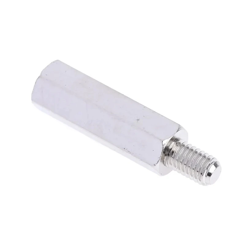 RS PRO Nickel Plated Brass Hexagonal M5 Threaded Standoff, 25 mm Body, 8 mm Stud, Male/Female 806-6648