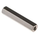 RS PRO Nickel Plated Brass Hexagonal Threaded Standoff M4, 35mm Body Length 806-6705