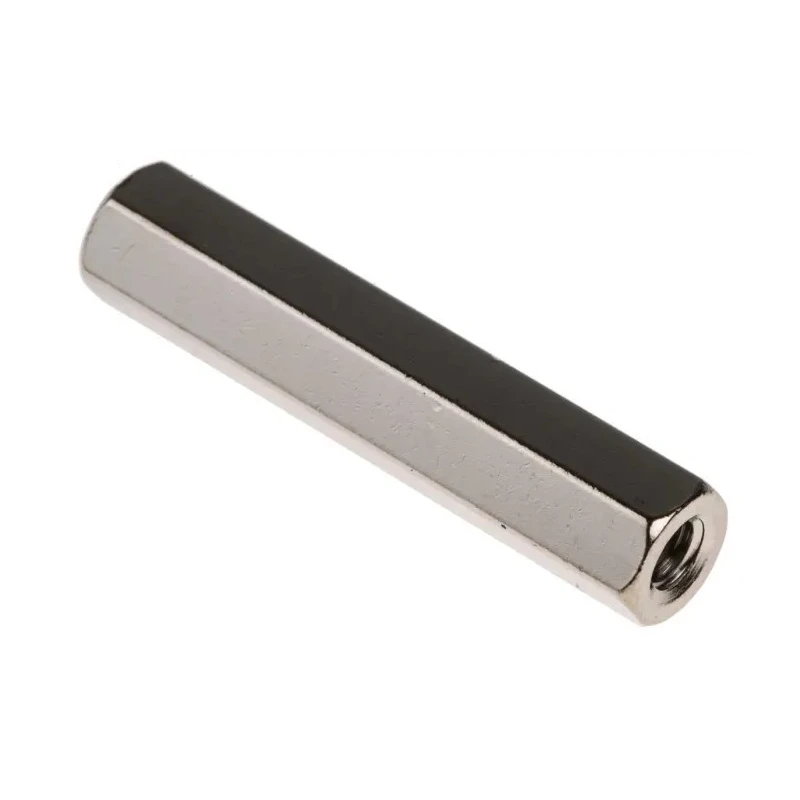 RS PRO Nickel Plated Brass Hexagonal Threaded Standoff M4, 35mm Body Length 806-6705