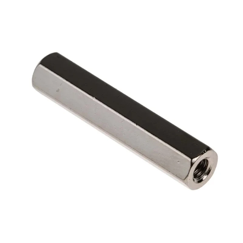 RS PRO Nickel Plated Brass Hexagonal Threaded Standoff M4, 35mm Body Length 806-6705