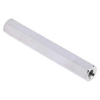 RS PRO Nickel Plated Brass Hexagonal Threaded Standoff M4, 50 mm Body Length, Female/Female Thread, 7 mm Hex Size 806-6711