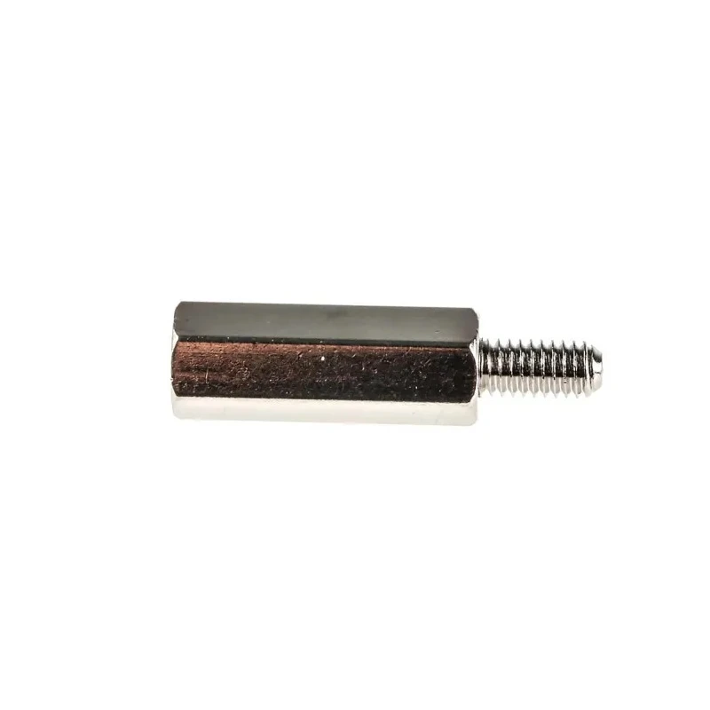RS PRO Brass Hexagonal Threaded M4 Standoff, 20 mm Body Length, 8 mm Stud Length, Nickel Plated 806-6720