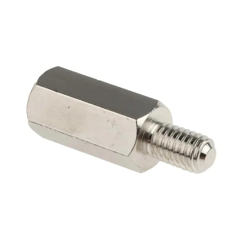 RS PRO M6 Nickel Plated Steel Hexagonal Threaded Standoff, 20 mm Body Length, 10 mm Stud Length, Hex Size 10 mm 806-6667
