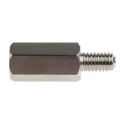 RS PRO M6 Nickel Plated Steel Hexagonal Threaded Standoff, 20 mm Body Length, 10 mm Stud Length, Hex Size 10 mm 806-6667