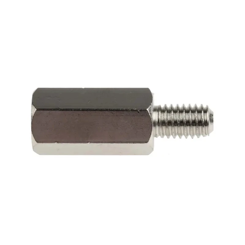 RS PRO M6 Nickel Plated Steel Hexagonal Threaded Standoff, 20 mm Body Length, 10 mm Stud Length, Hex Size 10 mm 806-6667