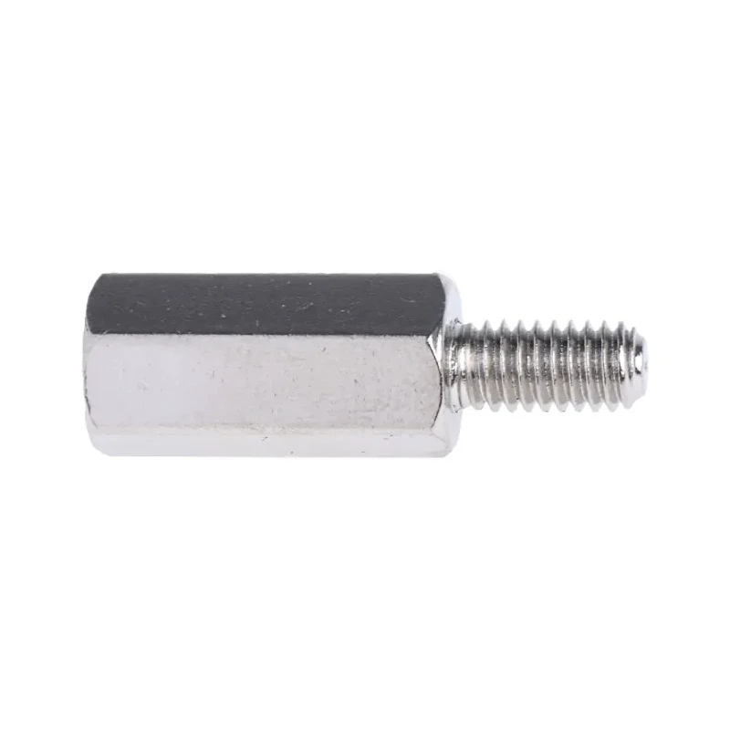 RS PRO M4 Hexagonal Nickel Plated Brass Standoff, 15 mm Body Length, 8 mm Stud Length, Male/Female Thread 806-6727