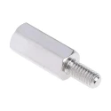 RS PRO M4 Hexagonal Nickel Plated Brass Standoff, 15 mm Body Length, 8 mm Stud Length, Male/Female Thread 806-6727