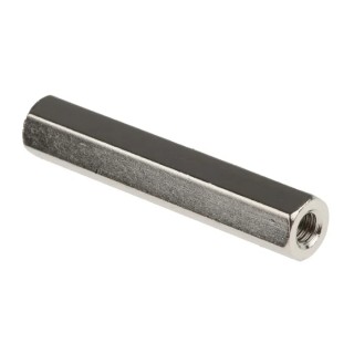 RS PRO Hexagonal Brass Threaded Standoff M4, 40 mm Length, Nickel Plated, Female/Female Thread 806-6708