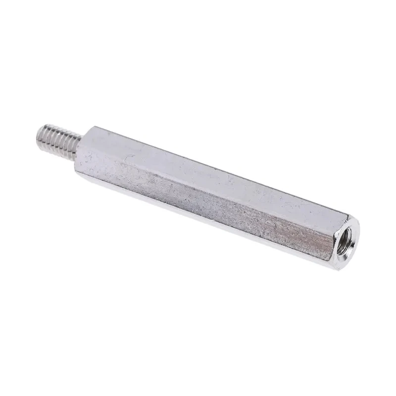 RS PRO M4 Hexagonal Brass Standoff with 40 mm Body and 8 mm Stud Nickel Plating 806-6730