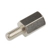 RS PRO Brass Nickel Plated Hexagonal Male/Female Standoff, M4 Thread Size, 10 mm Body, 8 mm Stud Length 806-6714