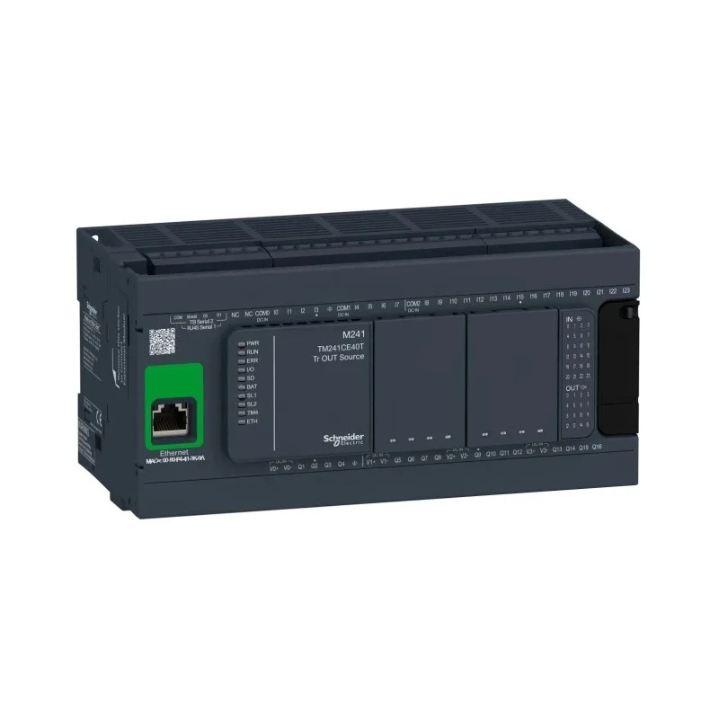 Schneider Electric Modicon M241 Series PLC CPU 24-Input Discrete Input 16 Transistor Outputs TM241CE40T