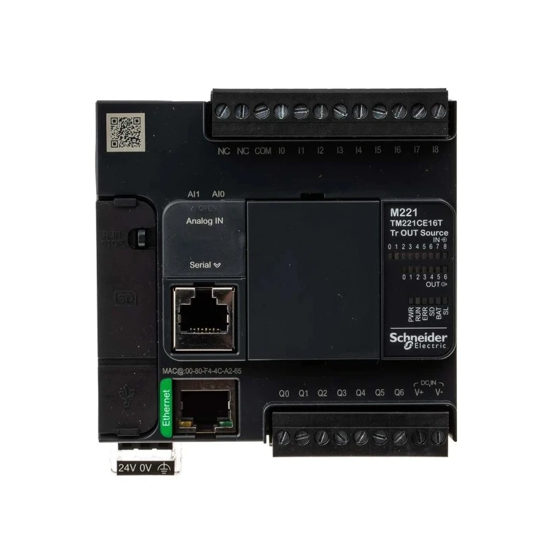Schneider Electric Modicon TM Series PLC CPU, 9-Input, Discrete Input, 7 Digital Outputs, 500mA Output Current TM221CE16T