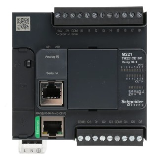 Schneider Electric Modicon TM Series PLC CPU, 9 Discrete Inputs, 7 Digital Outputs, 240V, 2A Output Current, TM221CE16R