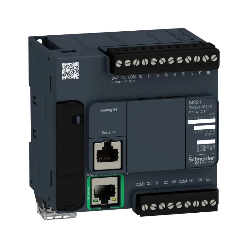 Schneider Electric Modicon TM Series PLC CPU, 9 Discrete Inputs, 7 Digital Outputs, 240V, 2A Output Current, TM221CE16R