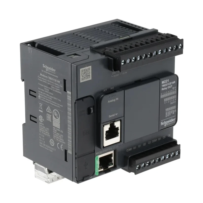 Schneider Electric Modicon TM Series PLC CPU, 9 Discrete Inputs, 7 Digital Outputs, 240V, 2A Output Current, TM221CE16R