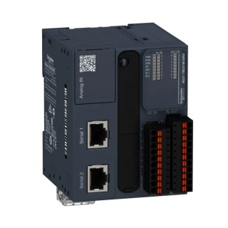 Schneider Electric Modicon TM Series PLC CPU, 1 Input, Analogue Input, 8 Digital Outputs, Panel Mount TM221M16RG