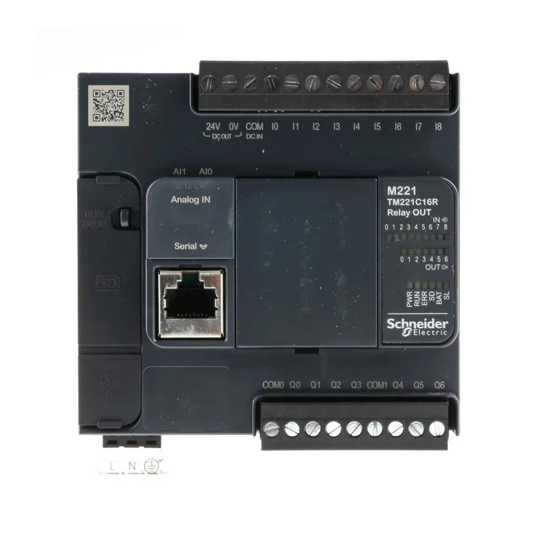 Schneider Electric Modicon TM Series PLC CPU, 16 Inputs, Analogue Input, 7 Relay Outputs, Digital Output, Panel TM221C16R