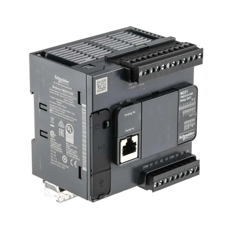 Schneider Electric Modicon TM Series PLC CPU, 16 Inputs, Analogue Input, 7 Relay Outputs, Digital Output, Panel TM221C16R