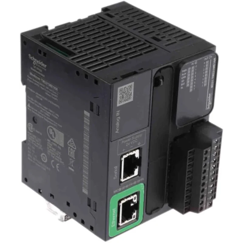 Schneider Electric Modicon TM Series Programmable Logic Controller CPU 1 Input Analogue Input 8 Outputs Digital TM221ME16R