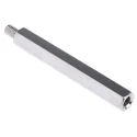 RS PRO Brass Hexagonal Threaded Standoff M5 Thread Size, 60 mm Body Length, 8 mm Stud Length, Nickel Plated 806-6660