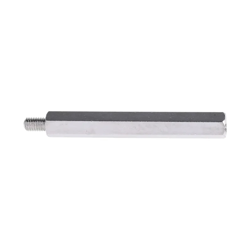 RS PRO Brass Hexagonal Threaded Standoff M5 Thread Size, 60 mm Body Length, 8 mm Stud Length, Nickel Plated 806-6660
