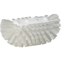 Vikan Hard Bristle White Scrubbing Brush with 40 mm Polyester Bristle Length, White Handle, Oval Tank Brush 70375