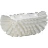 Vikan Hard Bristle White Scrubbing Brush with 40 mm Polyester Bristle Length, White Handle, Oval Tank Brush 70375