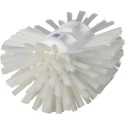 Vikan Hard Bristle White Scrubbing Brush with 40 mm Polyester Bristle Length, White Handle, Oval Tank Brush 70375