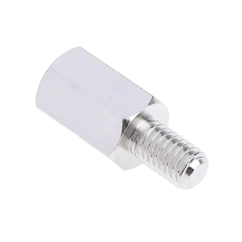 RS PRO Steel Hexagonal Threaded Standoff, 15 mm Body, 10 mm Stud, Nickel Plated 806-6663