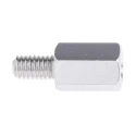 RS PRO Steel Hexagonal Threaded Standoff, 15 mm Body, 10 mm Stud, Nickel Plated 806-6663