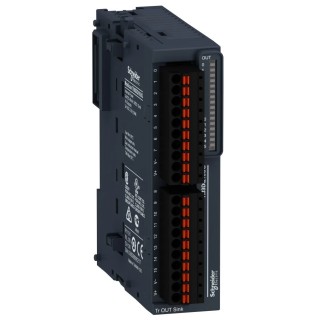 Schneider Electric PLC I/O Digital Output Module Modicon TM3DQ16UG DIN Rail Mount 55°C TM3DQ16UG