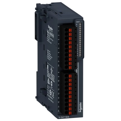 Schneider Electric PLC I/O Digital Output Module Modicon TM3DQ16UG DIN Rail Mount 55°C TM3DQ16UG