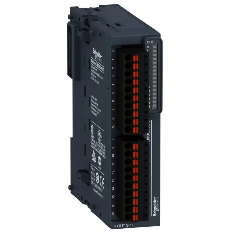 Schneider Electric PLC I/O Digital Output Module Modicon TM3DQ16UG DIN Rail Mount 55°C TM3DQ16UG