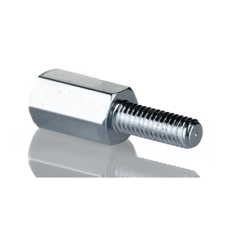RS PRO M4 Zinc Plated Steel Hexagonal Male/Female Standoff 10 mm Body 8 mm Stud 806-6578